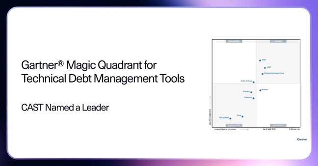 Gartner® Magic Quadrant for Technical Debt Management Tools