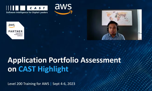 Portfolio Assessment on CAST Highlight for Migration & Modernization to AWS