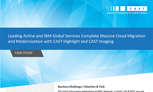 IBM-CAST partnership for Application Modernization Airline Client Story